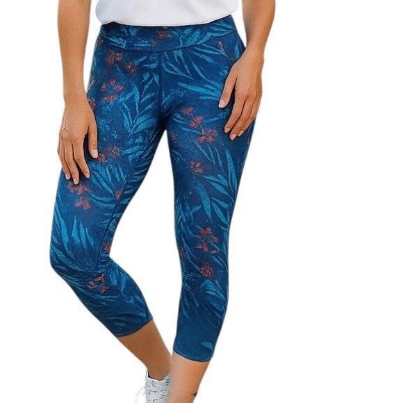 Danskin Womens Leggings Cropped Sz Small Y2k 2000's Low Rise Cycling Activewear - Picture 1 of 13